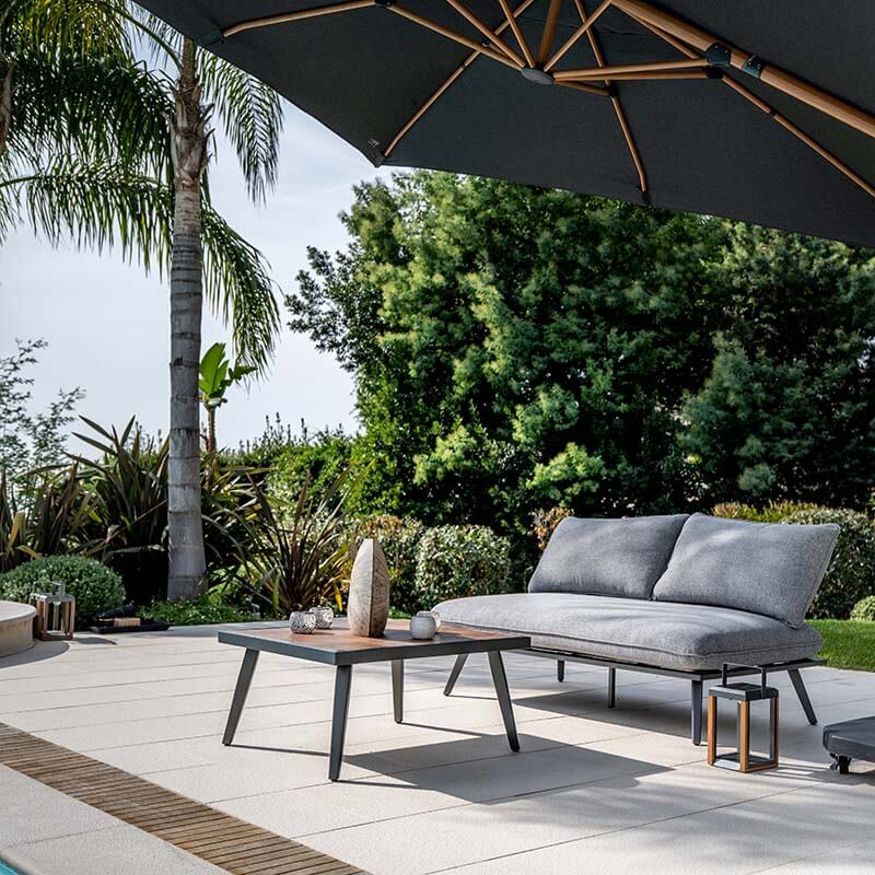 ensemble de jardin canap&eacute; et table basse